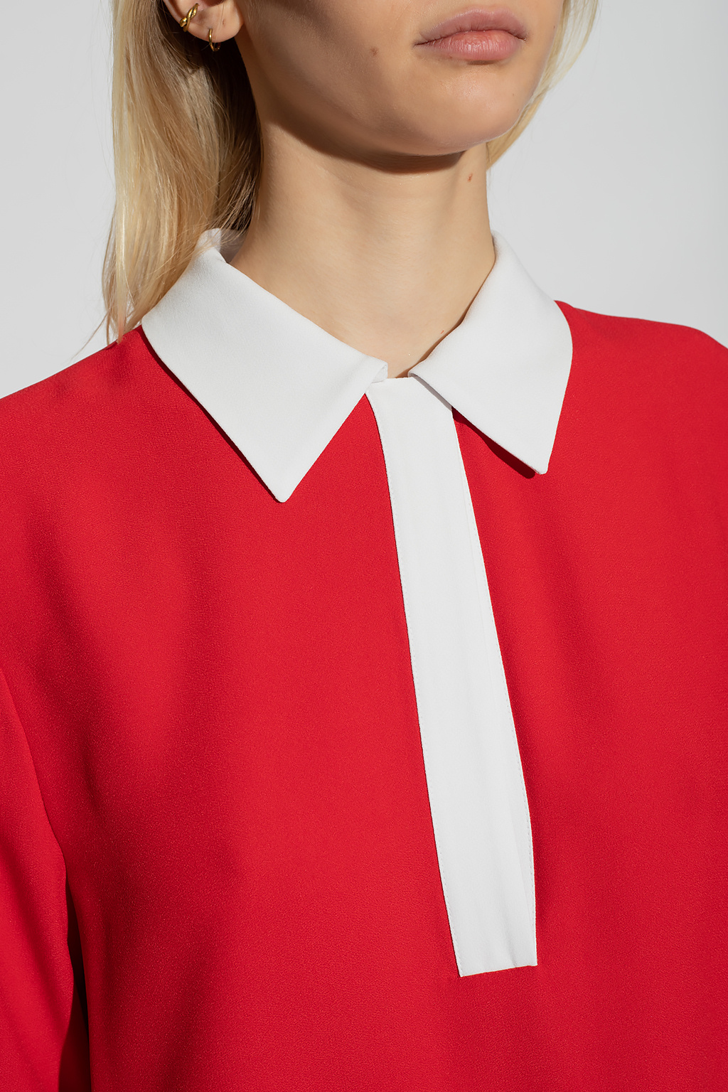 New 2024 Red Valentino Button Down Collar Top